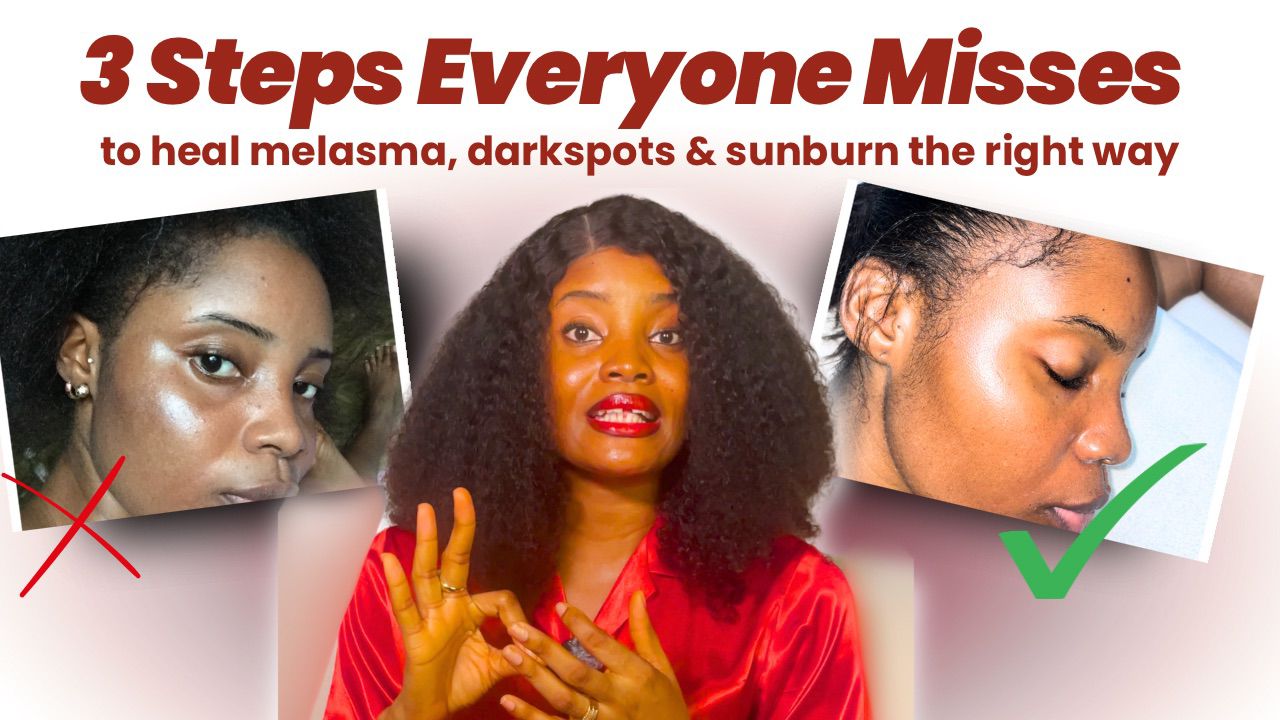 A woman with glowing, melanin-rich skin smiling softly.